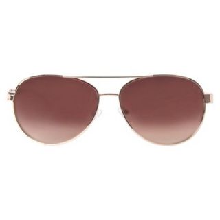 Womens Metal Sunglasses with Pink Temples   Gold/Pink