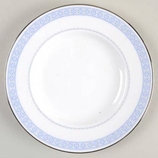 Royal Worcester Chelsea Salad Plate, Fine China Dinnerware   Blue Flowers On Gra