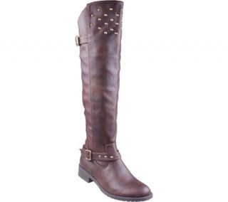 Womens Beston Elga 04   Brown Faux Leather Boots