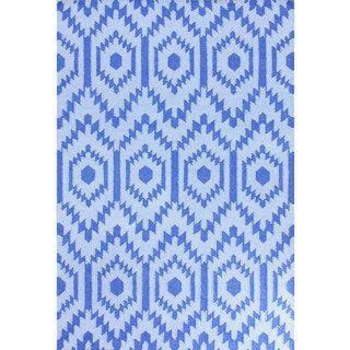 Nuloom Flat Woven Wool Royal Blue Rug (5 X 8)