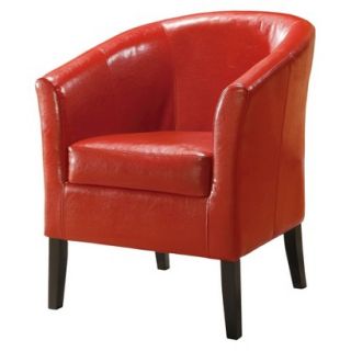 Club Chair Upholstered Chair Simon Club Chair   Red