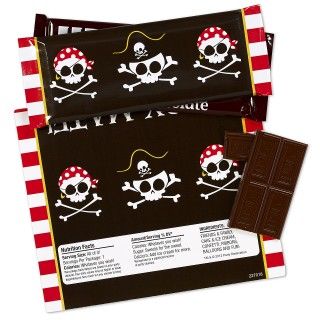 Pirates Large Candy Bar Wrappers