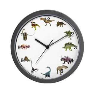  Dinosaur Wall Clock with Black Numbers