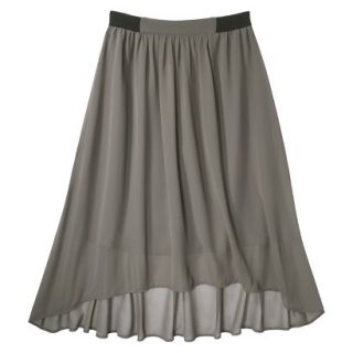 Merona Womens Chiffon Feminine Skirt   Molten Lead   L