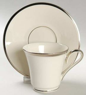 Lenox China Solitaire Footed Demitasse Cup & Saucer Set, Fine China Dinnerware  