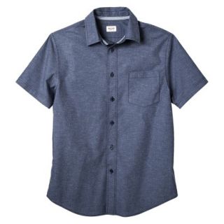 Mossimo Supply Co. Mens Short Sleeve Poplin Button Down   In The Navy S