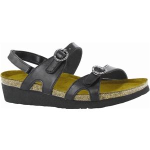 Naot Womens Kelly Black Madras Sandals, Size 42 M   4433 030