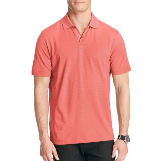 Van Heusen Striped Polo Shirt, Red, Mens
