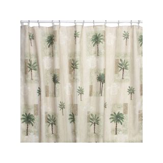 Bacova Citrus Palm Bath Shower Curtain, Red