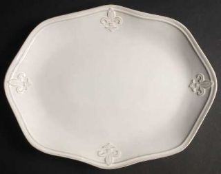 Better Homes and Gardens Country Crest Cream 15 Oval Serving Platter, Fine Chin
