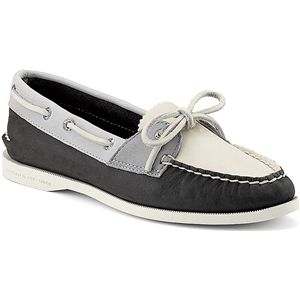 Sperry Top Sider Womens Parker Charcoal Grey Ivory Shoes, Size 9 M   9269432