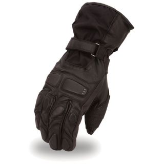 First Classics Mens Waterproof Motorcycle Gauntlet Glove   Black, XS, Model