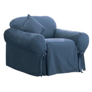 Sure Fit Cotton Duck Chair Slipcover   Blue Stone
