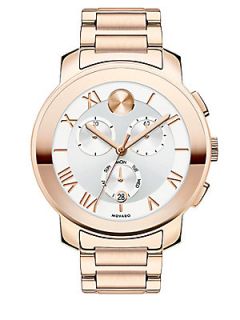 Movado Bold Luxe Rose Goldtone IP Stainless Steel Chronograph Bracelet Watch   R