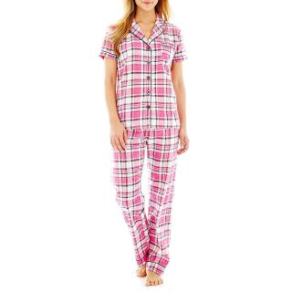 INSOMNIAX Short Sleeve Shirt and Pants Pajama Set, Womens
