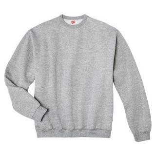 Hanes Premium Mens Fleece Crew Neck Sweatshirt   Grey Heather XL