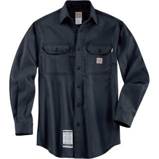 Carhartt Flame Resistant Work Dry Twill Shirt   Navy, 3XL, Model FRS003