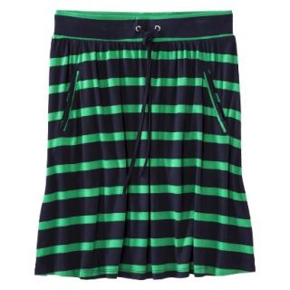 Merona Womens Front Pocket Knit Skirt   Navy/Green   M