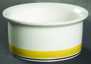 Arabia of Finland Faenza Yellow Ramekin, Fine China Dinnerware   White W/ Yellow