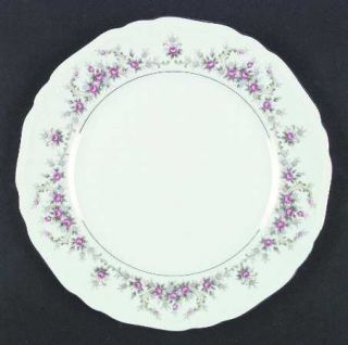 Fashion Manor Marianna Dinner Plate, Fine China Dinnerware   Pink Roses,Blue Flo