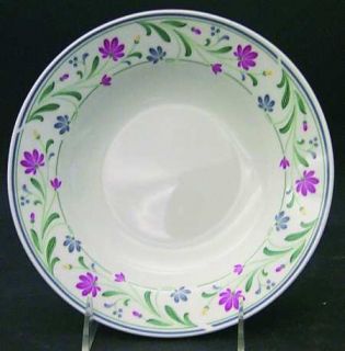 Farberware Brandywine (White Background) Rim Soup Bowl, Fine China Dinnerware  
