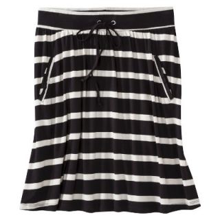Merona Womens Front Pocket Knit Skirt   Black/White   XS