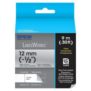 Epson LabelWorks Clear LC Tape Cartridge 1/2   Black/Clear (LC 4TBN9)