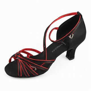 Satin Upper Lace up Dance Shoes Ballroom Latin Shoes for Women