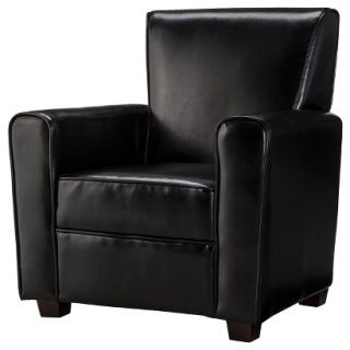 Club Chair Kids Upholstered Chair Noley Bonded Leather Kids Club Chair   Black