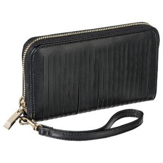 Merona Solid Slit Cell Phone Case Wallet with Removable Wristlet Strap   Black