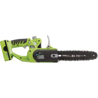Earthwise 18V Lithium Ion Cordless Chain Saw   10 Inch Bar, Model LCS31010