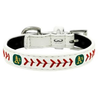 Oakland Athletics Classic Leather Toy Baseball Collar