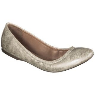 Womens Mossimo Supply Co. Ona Scrunch Ballet Flat   Gold 8