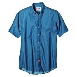 Dickies Mens Relaxed Fit Denim Work Shirt   Stone Washed Blue M