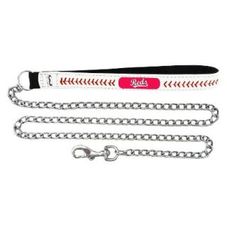 Cincinnati Reds Baseball Leather 2.5mm Chain Leash   M