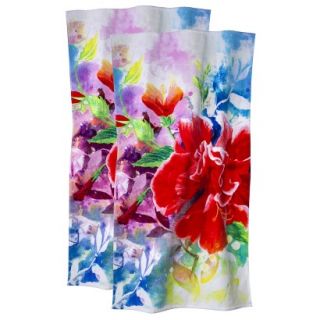 Exploded Floral Beach Towel   2 pack