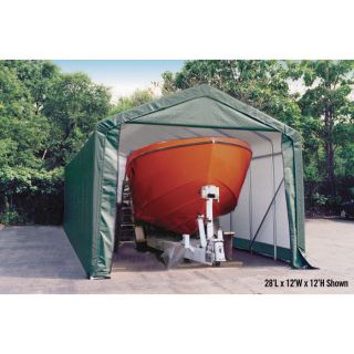 ShelterLogic 14 Ft.W Peak Style Instant Garage   Green, 24ft.L x 14ft.W x 12ft.