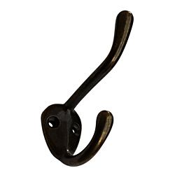 Gliderite Antique Brass Double Robe And Coat Hooks (pack Of 10)