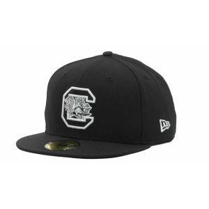 South Carolina Gamecocks New Era NCAA Black on Black with White 59FIFTY Cap