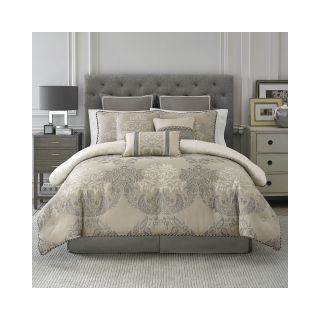 Croscill Classics Easton 4 pc. Jacquard Floral Comforter Set, Linen