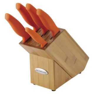 Rachael Ray Cutlery 6 Piece Japanese Stainless Steel Knife Block Set with