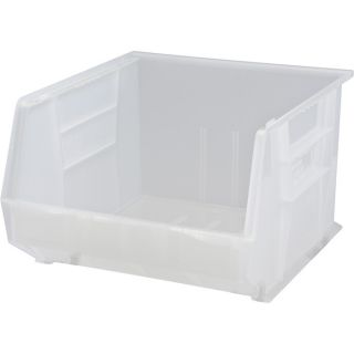 Quantum Storage Stack and Hang Bin   18 Inch x 16 1/2 Inch x 14 1/4 Inch, Clear,