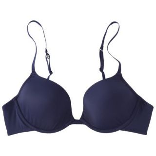 Xhilaration Juniors Perfect T Shirt Lightly Lined Plunge Bra   Oxford Blue 34A