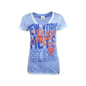 New York Mets 5th & Ocean MLB Womens Double Dye Slub T Shirt