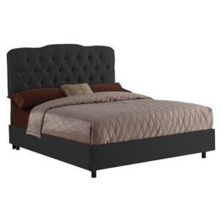 Skyline Queen Bed Skyline Furniture Barcelona Upholstered Bed   Black