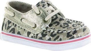 Infant/Toddler Girls Sperry Top Sider Bahama Crib   Champagne/Leopard Canvas Cr