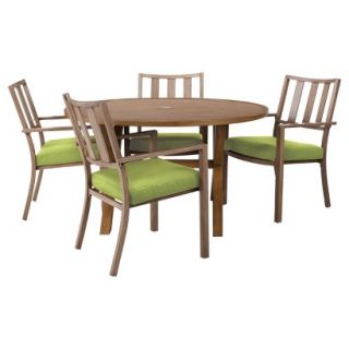 Threshold 5 Piece Lime Green Round Patio Furniture Set, Holden Collection