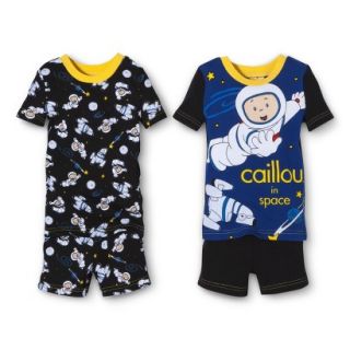 Callou Toddler Boys 3 Piece Short Sleeve Pajama Set   4T Black