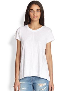 Wilt Cutout Back Loose Fit Cotton Tee   White