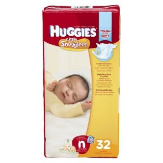 HUGGIES Little Snugglers Diapers Jumbo Pack Size Newborn (32 Count)
